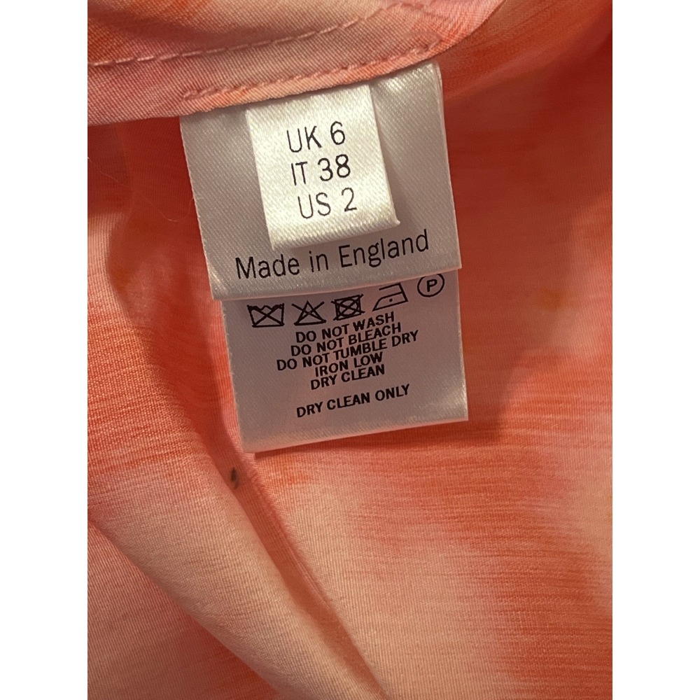 Molly Goddard Abstract Floral Tie Dye Tent Dress Pink Orange Princess Garden 2 - Picture 15 of 16